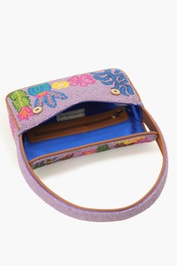 Pochette de soirée chic brodée à la main avec perles, sac de soirée haut de gamme fait main pour femme, pochette de mariage élégante - Product Image 2