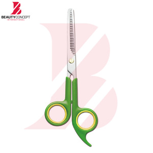 Ciseaux de coiffure dégradés à double couleur vert et jaune avec manche en plastique, 6,75 pouces, pour usage professionnel en salon - Product Image 5