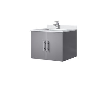 Grigio scuro 24 pollici. L X 22 Pollici Mobile da Bagno con Top in Marmo Coltivato e Set Rubinetto per i Tuoi Mobili da Bagno - Product Image 4