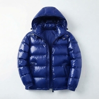 Blouson matelassé brillant à capuche pour homme – Manteau d'hiver tendance, chaud, résistant à l'eau, en nylon, personnalisable, décontracté, pour l'extérieur, vente en gros