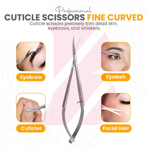 Microtijeras de color plateado con extremos dorados, instrumento de belleza de calidad premium, 5.5 pulgadas, cuchillas rectas, tijeras de belleza con resorte. - Product Image 2