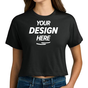 Custom Made Gym Fitness Women Crop T-Shirt Summer Short Sleeve Moisture Wicking <b>Athletic</b> Cropped Tee Shirt Bulk Manufacturer - Product Image 1