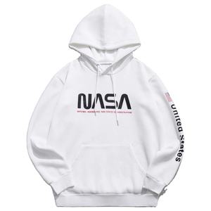 Street Wear Pullover Hombres Sudadera con capucha Color blanco Slim Fit Manga larga Hombres Sudadera con capucha Sudaderas con capucha de la mejor calidad para hombres - Product Image 1