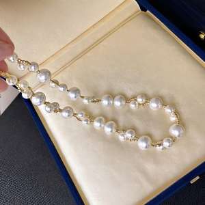 14k Gold-Plated <b>Freshwater</b> <b>Pearl</b> <b>Necklace</b> Fashionable Women's Set with Simple Chinese Style Fresh and Fragrant - Product Image 2