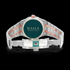 Reloj de Lujo de Cuarzo para Hombre, Acero Inoxidable, Esfera con Diamantes Moissanite, Cronógrafo, 10 Bar - Product Image 2