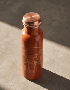 Premium Ayurvedic Enamel Painted Copper <b>Water</b> <b>Bottle</b> Artistic Minimalist Ripple Design Leakproof <b>Metal</b> Sports <b>Bottle</b> Manufacture - Product Image 5