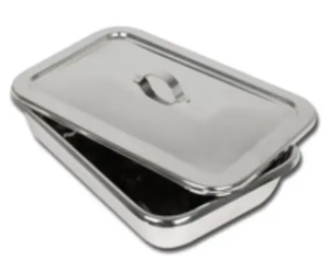 Bandeja de acero inoxidable para instrumentos quirúrgicos con tapa, 6 pulgadas, manual, hueca, para uso hospitalario, clase I, de Mahfooz Instruments - Product Image 4