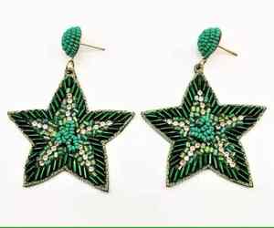 Pendientes de Aro con Cuentas Bordadas a Mano, Modernos y Elegantes para Bodas y Fiestas, Joyería de Moda - Product Image 4