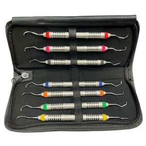 Juego de 8 Piezas de Instrumentos Dentales de Doble Extremo para Periodoncia, de Acero Inoxidable - Product Image 1