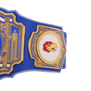 Cinturón de Campeonato de Lucha Libre Kansas Jayhawks Rock Chalk, Artículo Coleccionable Deportivo Personalizado de Alta Calidad - Product Image 4