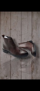 Botas Chelsea de Tobillo de Cuero Genuino con Punta Redonda, Cierre de Cremallera, Suela de Goma Antideslizante, Estilo Otoñal, Color Negro Sólido - Product Image 4