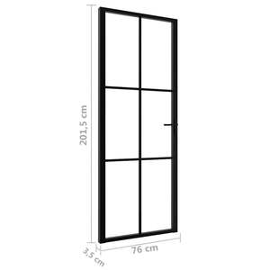Porte intérieure en verre ESG et aluminium noir 29,9''x79,3'' - Product Image 6