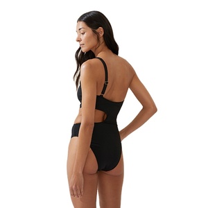 Nuevo Traje de Baño de Diseño Personalizado con un Hombro Descubierto, Ajustado, Informal, para Verano, Playa y Natación, para Mujer - Product Image 3