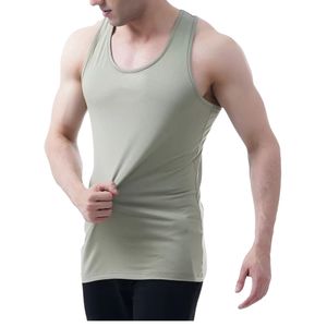 เสื้อกล้ามออกกำลังกายผู้ชายสแปนเด็กซ์สั่งทำขายส่ง – เสื้อกล้ามเรียบไม่มีแขนพร้อมโลโก้สำหรับเพาะกายและฟิตเนส - Product Image 3