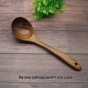 Long Handle Wooden Spoon Handmade with Premium Wood Rustic Smooth Finish Kitchen Utensil for Stirring and Mixing 6 pcs set - Product Image 6