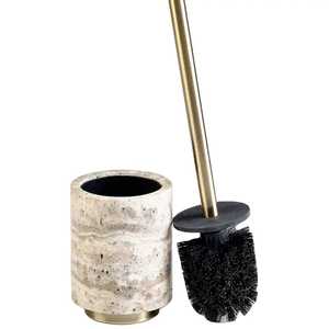 Luxury Polished Gold Wall Mounted Toilet <b>Brush</b> Holder Set Stainless Steel Modern Bathroom Cleaning <b>Brush</b> for Hotel Villa Use - Product Image 4