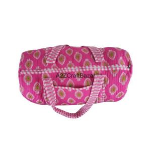 Bolsa de Lona Acolchada Hecha a Mano en India, 100% Algodón Puro, Estilo Boho, para Yoga, Gimnasia, Playa, Uso Diario, con Cierre de Cremallera, Grande - Product Image 5
