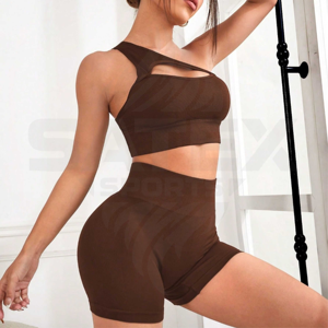 Nouvelle Collection Maillot de Bain 2 Pièces Sexy Brillant avec Logo Frontal Écologique Séchage Rapide Respirant pour l'Été - Product Image 2