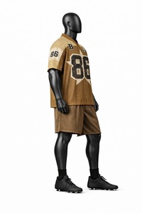 Ensemble de maillot et short de football américain de qualité supérieure, uniforme sportif respirant, vêtements d'équipe personnalisés pour les entraînements et les matchs - Product Image 4