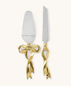 Juego de espátulas para pastel con mango de diseño de lazo, de metal, a un precio asequible. - Product Image 3