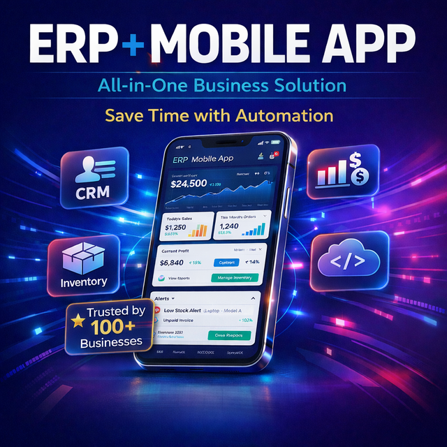 Custom ERP Integration Solution Mobile Apps Internet Version MAC/Linux Supported Stock Available Automation Data-Driven Decision