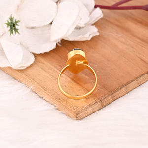 Elegant Designer Ink Blue Hydro Stone <b>Ring</b> Handmade Gemstone Jewelry for Women - Product Image 5