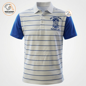 Chemise à manches courtes pour homme Phi Beta Sigma avec logo imprimé numérique, bleu, noir, blanc, décontractée, Oxford, respirante, séchage rapide, coton - Product Image 5