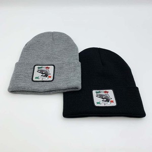 Gorro Mexicano Unisex de Punto de Color Sólido con Aplique de Pez, Estilo Casual para Adultos, 56-58CM - Product Image 1