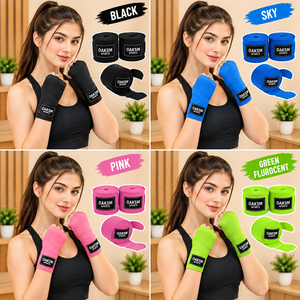 Vendas de Boxeo OAKSM, Verde Fluorescente, de Algodón Autoadhesivas y Elásticas, 2 Pulgadas de Ancho, 5 Metros de Largo, Unisex, para Entrenamiento en Gimnasio - Product Image 5