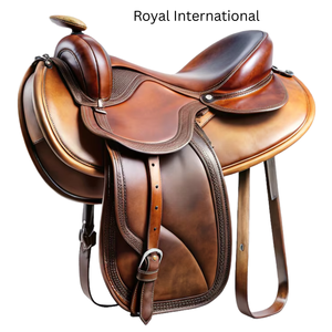 Silla de Montar Premium Hecha a Mano de Cuero Marrón para Caballo, Equipo Ecuestre Occidental, Silla Cómoda y Duradera para Senderismo, Entrenamiento en Rancho - Product Image 3