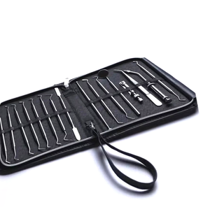 Kit de Instrumentos Dentales Profesionales de Acero Inoxidable, Juego de Herramientas para Cuidado Bucal, Estuche Negro, Equipo de Cirugía Manual para Odontología - Product Image 5