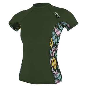 Wholesale Plain Dyed Breathable <b>Women</b> Breathable Rash Guard Gym Fitness Bodybuilding Workout <b>Compression</b> - Product Image 1