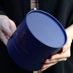 Luxury Matt Black White <b>Round</b> Cylinder Cardboard Paper Tube Packaging <b>Box</b> with Silver Lid for Perfume Essential Oil Glass Bottle - Product Image 1