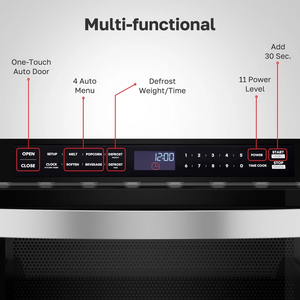 Horno de microondas empotrable de 24 pulgadas con 1.2 cu. pies de capacidad, termomata y función sin contacto de 1000W - Product Image 6