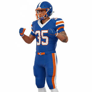 Uniforme de Fútbol Americano Cómodo y Transpirable, Nuevo, Corte Regular, Secado Rápido, Manga Corta, Personalizable, Unisex - Product Image 3