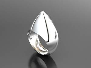 Anillo de Cóctel Unisex de Latón con un Solo Puntas Chapado en Oro de 18K - Product Image 2