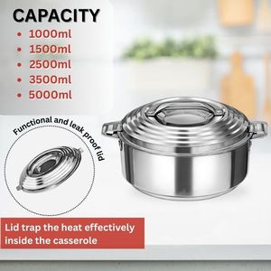 Casserole isotherme en acier inoxydable de haute qualité, 1000 ml, avec couvercle, passe au lave-vaisselle, diamètre 24 cm - Product Image 5