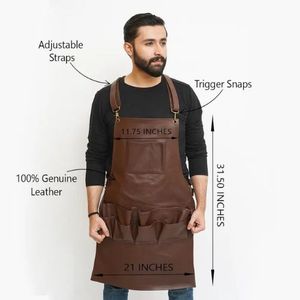 Leather Woven Sleeveless Welding <b>Work</b> <b>Apron</b> Heat & Flame Resistant Heavy Duty Durable Safety Daily Use - Product Image 3
