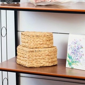 Heart Shaped Natural Wicker Basket Organizer Decorative <b>Boxes</b> Woven Wicker Storage Basket - Product Image 4