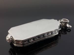 Colgante de Medallón Abrible Antiguo, Estilo Art Déco y Edwardiano, Años 1910, para Mujer, con Diamante de Corte Marquesa, Ideal para Fiestas - Product Image 6