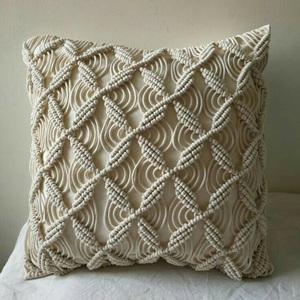 Hot Sale Macrame Cushion Cover Woven Cotton <b>Pillow</b> <b>Case</b> Handmade Decorative Home Textile for Sofa Chair Bedroom and Living Room - Product Image 3