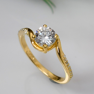 Natural Round Shape <b>Ring</b> <b>Set</b> with Cubic Zirconia Accents 925 <b>Sterling</b> <b>Silver</b> Wedding Engagement <b>Ring</b> <b>Set</b> for Women - Product Image 3