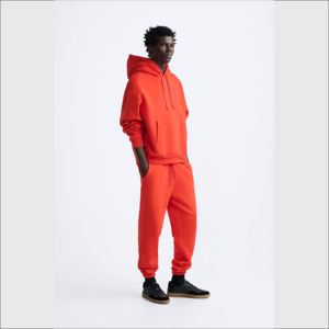 Conjunto Deportivo Moderno Minimalista de Felpa para Hombre, Sudadera con Bolsillo Frontal y Pantalones Jogger de Pierna Ajustada, Dos Piezas - Product Image 5