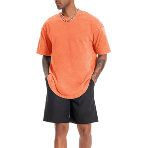 Oversized Long T-<b>Shirt</b> Hip Hop Style 100% Polyester Dobby Fabric Custom Print Anti-shrink Loose Fit - Product Image 3