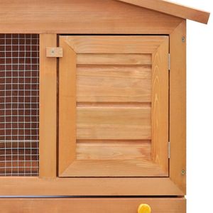 Piccolo legno esterno Pet gabbia con 3 porte coniglio Hutch per piccoli animali tipo di mobili di tipo prodotto - Product Image 6