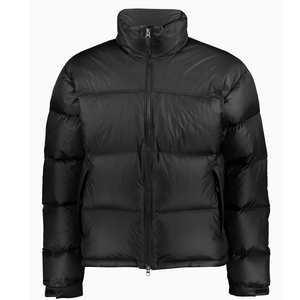 Men Blue Hooded Puffer Jacket Windproof Casual Winter <b>Coat</b> <b>Zipper</b> Closure Regular Length Thick Nylon Shell Solid Color - Product Image 5