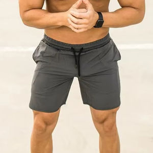 Shorts de plage d'été pour hommes, écologiques, en maille gaufrée losangée, infroissables, robustes, décontractés, respirants, pour la course, très demandés - Product Image 5