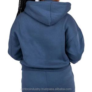 Vente en gros de sweat-shirt imprimé en 3D, surdimensionné et personnalisé, sweat à capuche en coton, molleton lourd, décoration unique pour badge et trou pour femme - Product Image 6