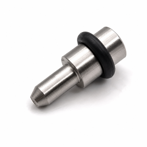 Goujon en acier inoxydable avec joint en caoutchouc, finition polie, usinage CNC, corps rond, mesure métrique - Product Image 1