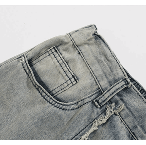 Nouvelle mode : shorts en jean personnalisés pour hommes – Shorts en jean délavé à l'acide – Coupe ample, style streetwear vintage |   Nouveautés en gros - Product Image 6